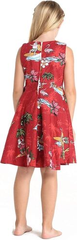 Girl Hawaiian Vintage Fit and Flare Dress in Christmas Santa in Hawaii in Saudi Arabia
