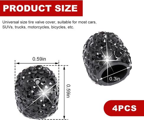 4 PCS CAR CAR CAR EDALVE CAP ، CRISTAL RHINESTONE AUTOMOTIVE TIRE RAME COPER COVER COVER ، غطاء صمام العجلة المتلألئ غبارًا للديكور ، إكسسوارات السيارات الشاملة (الأرجواني) in Saudi Arabia