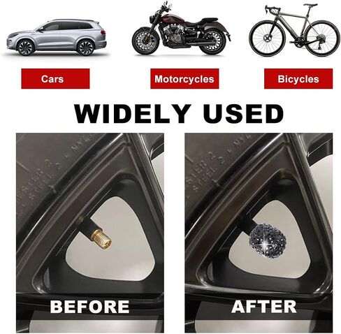 4 PCS CAR CAR CAR EDALVE CAP ، CRISTAL RHINESTONE AUTOMOTIVE TIRE RAME COPER COVER COVER ، غطاء صمام العجلة المتلألئ غبارًا للديكور ، إكسسوارات السيارات الشاملة (الأرجواني) in Saudi Arabia