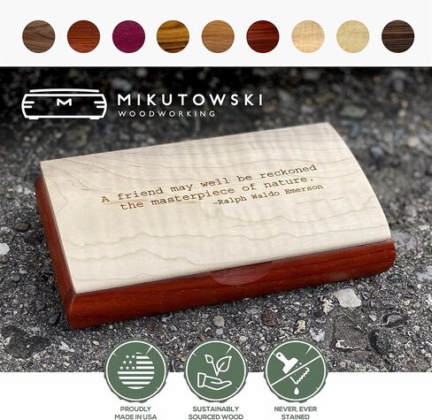 Personalized Wooden Keepsake Box - Handmade in USA - Wood Art Artisan Trinket Box - Original Engraved Keepsake Box Organizer - A Great Personalized Gift for Your Loved Ones in Saudi Arabia