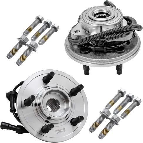 Detroit Axle - Front Wheel Bearing Hubs for 02-05 Ford Explorer Mercury Mountaineer Lincoln Aviator, 2002 2003 2004 2005 Replacement Wheel Bearing and Hubs Assembly Set in Saudi Arabia