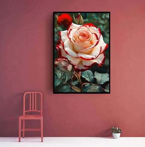 GXGLLPZBY 5D Diamond Painting Kit for Adults Beginners,DIY Butterfly Rose Flower Paint by Diamond Art Kits,Suitability Friends Full Round Drill Diamonds Dots Gem Art,Home Wall Decor 11.8x15.8 Inch in Saudi Arabia