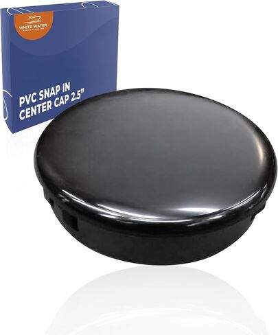 White Water - 2.5-Inch Black PVC Snap-In Center Cap for Five-Spoke Destroyer Boat Steering Wheel | Durable Marine Hub Cover | UV & Corrosion Resistant | OEM Replacement Boat Steering Wheel Accessories in Saudi Arabia