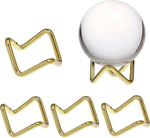 Hipiwe 5 Pack Metal Baseball Display Holder Tennis Ball Display Stand Memorabilia Stand for Display Golf Ball Crystal Ball Decorative Egg Rock Fossil Mineral, X-Small in Saudi Arabia
