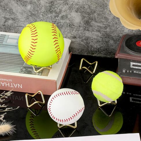 Hipiwe 5 Pack Metal Baseball Display Holder Tennis Ball Display Stand Memorabilia Stand for Display Golf Ball Crystal Ball Decorative Egg Rock Fossil Mineral, X-Small in Saudi Arabia