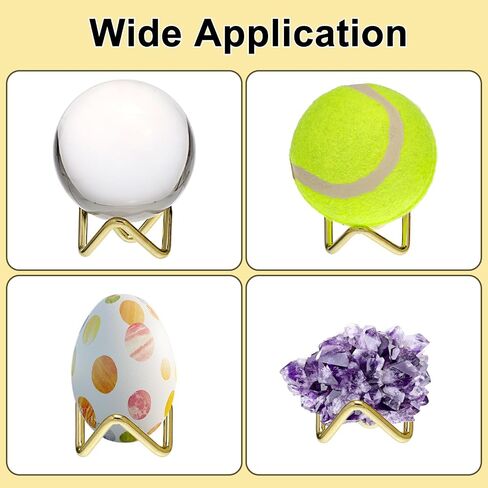 Hipiwe 5 Pack Metal Baseball Display Holder Tennis Ball Display Stand Memorabilia Stand for Display Golf Ball Crystal Ball Decorative Egg Rock Fossil Mineral, X-Small in Saudi Arabia