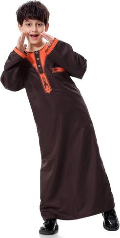 الأولاد المسلمين Kaftan الأطفال الإسلامية الإسلامية للأولاد المسلمين اللباس العربي ثوبي رمضان عيد دبي كرات الصلاة in Kuwait