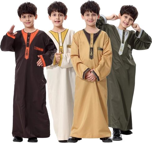 الأولاد المسلمين Kaftan الأطفال الإسلامية الإسلامية للأولاد المسلمين اللباس العربي ثوبي رمضان عيد دبي كرات الصلاة in Kuwait