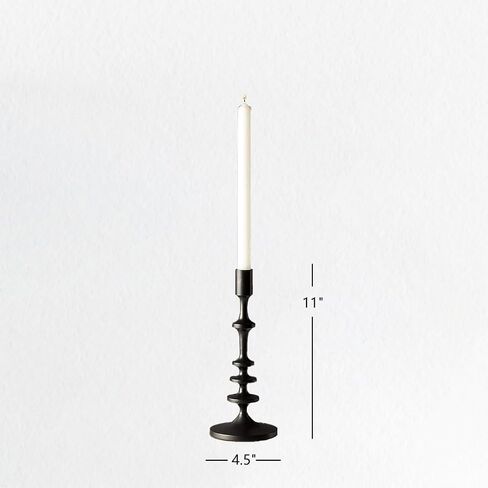 12.2 Inch Aluminum Candlestick Holder, Black Tapered Candle Holder, Vintage Decorative Centerpiece Candelabra, Tall for Dining Room, Festival, Mantelpiece in Saudi Arabia