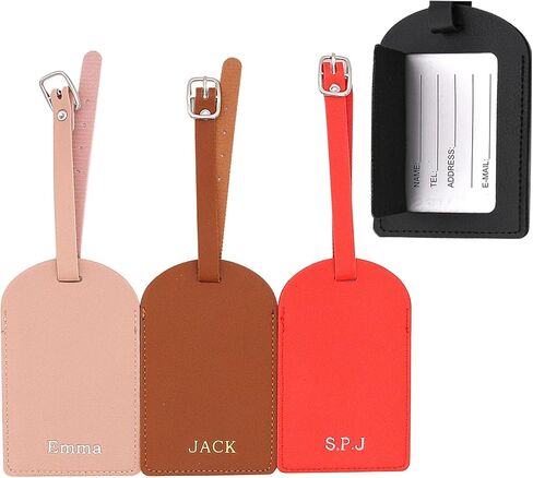 Luggage Tag ID Label Tags Travel Essentials Name Tags for Suitcases and Bags（12colors） in Kuwait