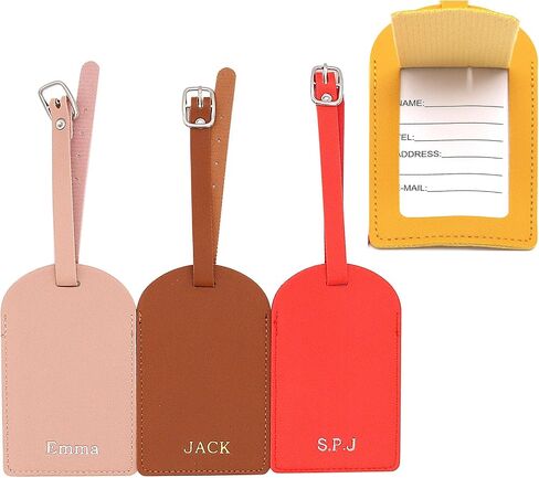 Luggage Tag ID Label Tags Travel Essentials Name Tags for Suitcases and Bags（12colors） in Kuwait