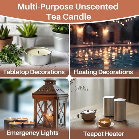 Tea Lights Candles Bulk - 32 Pcs Tealight Candles Tea Candle Lights with Cotton Wick Mini Candle Set for Home,Shabbat,Wedding,Emergencies,Christmas,Halloween in Saudi Arabia
