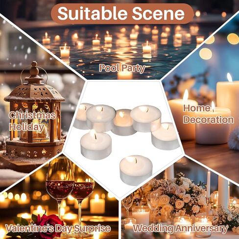 Tea Lights Candles Bulk - 32 Pcs Tealight Candles Tea Candle Lights with Cotton Wick Mini Candle Set for Home,Shabbat,Wedding,Emergencies,Christmas,Halloween in Saudi Arabia