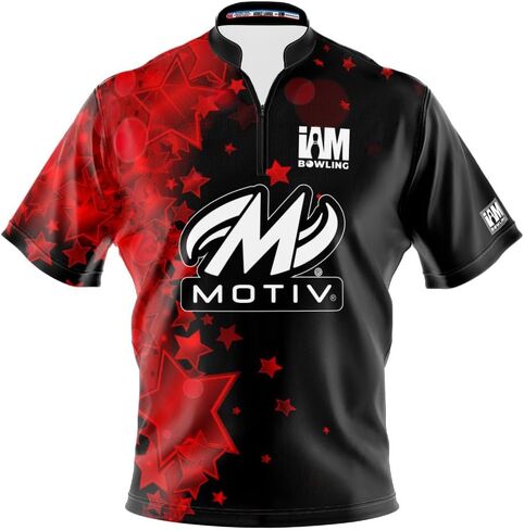 Logo Infusion I AM Bowling Jersey Short Sleeve Sash Collar 2136-MT Made in USA Motiv in Saudi Arabia