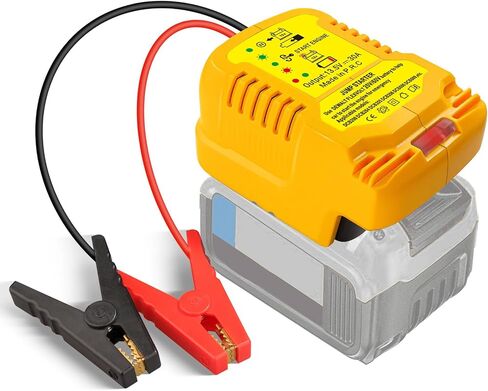 Car Jump Starter Adapter for DeWalt 20V 60V Li-ion Batteries Pack with Jumper Cables 12v Clamps,Portable Car Battery Charger Jump Starter(Battery Not Included) in Saudi Arabia
