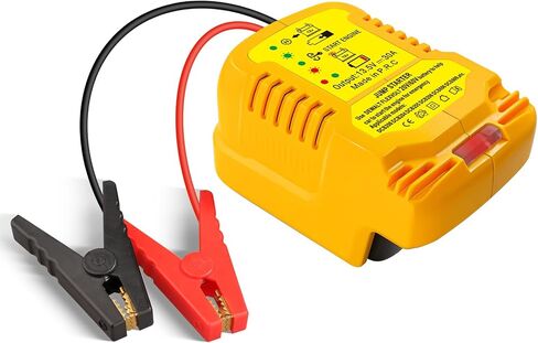 Car Jump Starter Adapter for DeWalt 20V 60V Li-ion Batteries Pack with Jumper Cables 12v Clamps,Portable Car Battery Charger Jump Starter(Battery Not Included) in Saudi Arabia