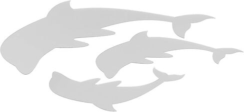 aqxreight Cute Dolphins Shaped Mirror W Sticker Removable Background DIY Kids Room Home DecorationSilver W StickerMirror W StickerW DecalDIY W ArtW DecorBackground Decor Mirror W Sticker in Saudi Arabia