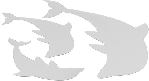 aqxreight Cute Dolphins Shaped Mirror W Sticker Removable Background DIY Kids Room Home DecorationSilver W StickerMirror W StickerW DecalDIY W ArtW DecorBackground Decor Mirror W Sticker in Saudi Arabia