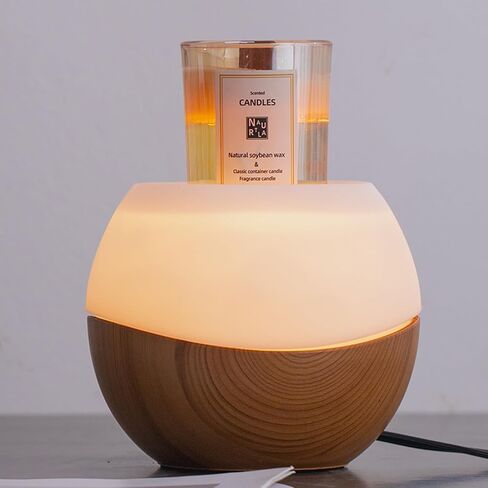 Candle Warmer Lamp, Timer & Dimmer,Fits Large Small Jar Scented Candle Warming Lantern,with 2 Bulbs,Bedroom Home Decor,Black(Melter and Glass) in Saudi Arabia