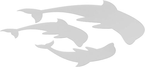 aqxreight Cute Dolphins Shaped Mirror W Sticker Removable Background DIY Kids Room Home DecorationSilver W StickerMirror W StickerW DecalDIY W ArtW DecorBackground Decor Mirror W Sticker in Saudi Arabia