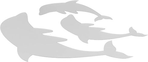 aqxreight Cute Dolphins Shaped Mirror W Sticker Removable Background DIY Kids Room Home DecorationSilver W StickerMirror W StickerW DecalDIY W ArtW DecorBackground Decor Mirror W Sticker in Saudi Arabia