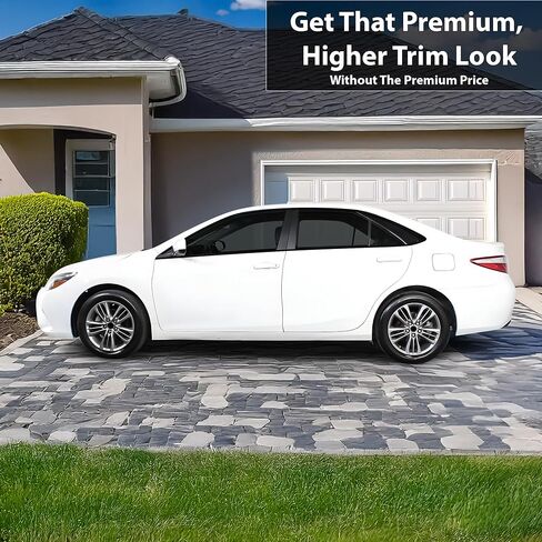 BOGAR TECH DESIGNS Middle Front Chrome Delete Overlay Film Compatible with Toyota Camry 2015-2017, Gloss Black in Saudi Arabia