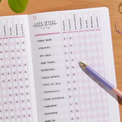 Erin Condren Designer Petite Journal Checklists - Multicolored Hexagon Design Theme. Great for Tracking Daily and Weekly Lists with Blank Customizable Fields in Saudi Arabia