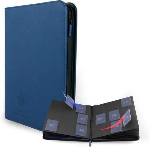Card Guardian - 9 Pocket Premium Binder with Zipper for 360 Cards Trading Card Games TCG (Teal) - Side Loaded Pockets - Compatible Yugioh Cards MTG Binder Sports Card Binder in Kuwait