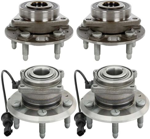 AutoShack Set of 4 Front and Rear Wheel Hub and Bearing Assemblys with ABS Replacement for 2010-2015 2016 2017 Chevrolet Equinox 2010-2017 GMC Terrain 2.4L 3.0L 3.6L V6 4WD AWD FWD 5-Lug HB4X0047 in Saudi Arabia