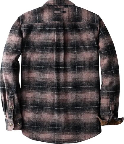 Dubinik® 13oz Ultra Heavyweight Flannel Shirt for Men Long Sleeve Casual Button Down Soft Cotton Plaid Warm Shirts in Kuwait