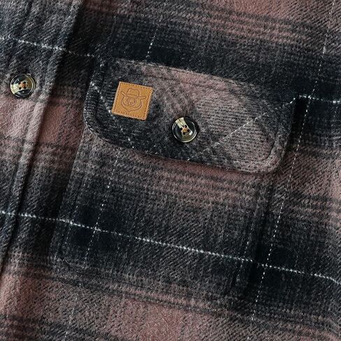 Dubinik® 13oz Ultra Heavyweight Flannel Shirt for Men Long Sleeve Casual Button Down Soft Cotton Plaid Warm Shirts in Kuwait