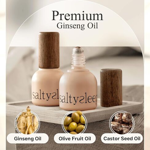 Korean Ginseng Essential Aroma Oil Roll On - Premium Oil & Bottle, Therapeutic Reduces Stress, Therapeutic Grade Aromatherapy Oil 10ml/0.33fl.oz. in Saudi Arabia