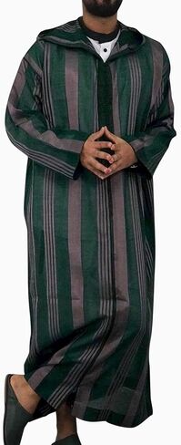 Caftans للرجال الأكمام الطويلة Kaftan Thobe Men Thobe مع جيب كبير وطويل القامة القصان المسلمين الرجال Thobe in Saudi Arabia