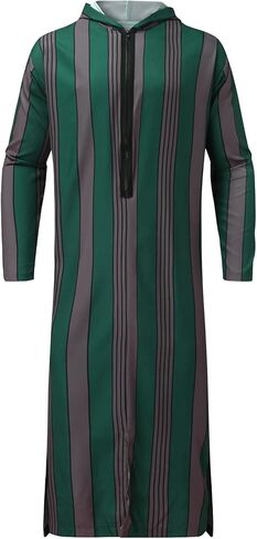 Caftans للرجال الأكمام الطويلة Kaftan Thobe Men Thobe مع جيب كبير وطويل القامة القصان المسلمين الرجال Thobe in Saudi Arabia