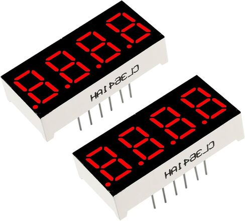 YOKIVE 3 قطع LED أنبوب رقمي، جزء LED يعرض الكاثود المشترك 4 بت 7 DIY رائع للأجهزة والأدوات وإكسسوارات السيارات، أحمر، (12 دبوس) in Saudi Arabia