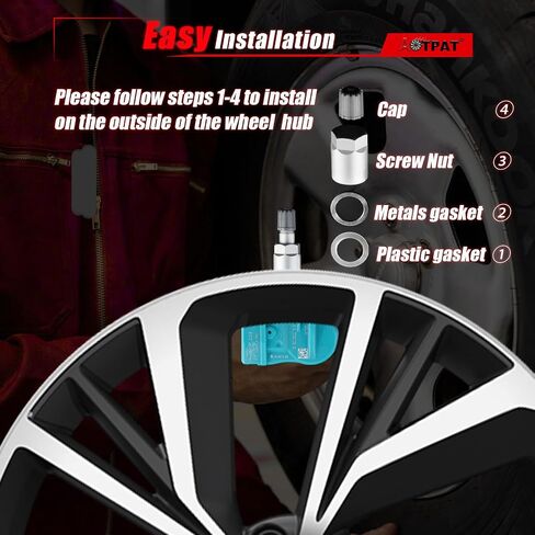 TPMS Pre-Programmed 315MHz Fits for:-Ford Edge 2016-2021 for:-Mustang 2015-2017 F150 Explorer Fusion Ranger Flex for:-Lincoln MKX Continental OE# F2GZ1A189A, Tire Pressure Monitoring(4Pcs) in Saudi Arabia