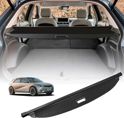 for Hyundai Ioniq 5 Cargo Cover Trunk Cover - Tesmirror Retractable Cargo Cover for Hyundai Ioniq 5 Accessories 2021 2022 2023 2024 Trunk Security Shade Luggage Security Shield Shade in Kuwait
