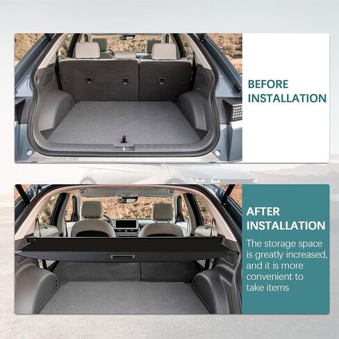 for Hyundai Ioniq 5 Cargo Cover Trunk Cover - Tesmirror Retractable Cargo Cover for Hyundai Ioniq 5 Accessories 2021 2022 2023 2024 Trunk Security Shade Luggage Security Shield Shade in Kuwait