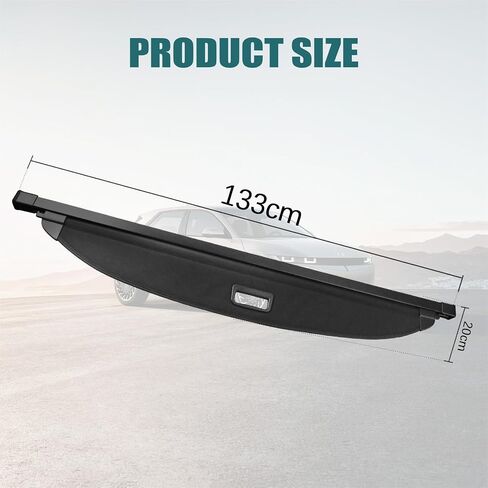for Hyundai Ioniq 5 Cargo Cover Trunk Cover - Tesmirror Retractable Cargo Cover for Hyundai Ioniq 5 Accessories 2021 2022 2023 2024 Trunk Security Shade Luggage Security Shield Shade in Kuwait