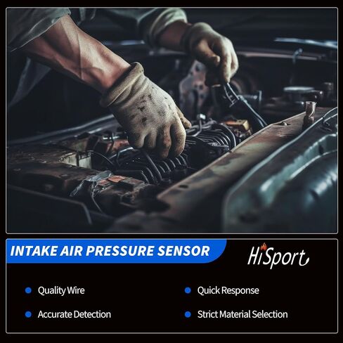 Hisport 1648138 MAP Mifold Absolute Press Sensor متوافق مع Ford Aerostar Bronco E-150 250 350 Super Duty F-150 250 350 Mustang ، Lincoln Continental ، Mercury Capri Cougar Sable in Saudi Arabia