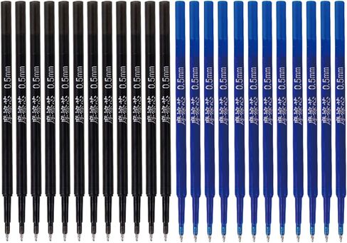 30 Pcs Erasable Pen Refills Blue Ink 0.5mm Gel Pen Refills Fine Point Erasable Gel Ink Pens Replacement Refill for Erasable Retractable Pens (30Pcs Blue Ink) in Kuwait