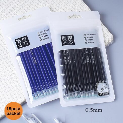30 Pcs Erasable Pen Refills Blue Ink 0.5mm Gel Pen Refills Fine Point Erasable Gel Ink Pens Replacement Refill for Erasable Retractable Pens (30Pcs Blue Ink) in Kuwait