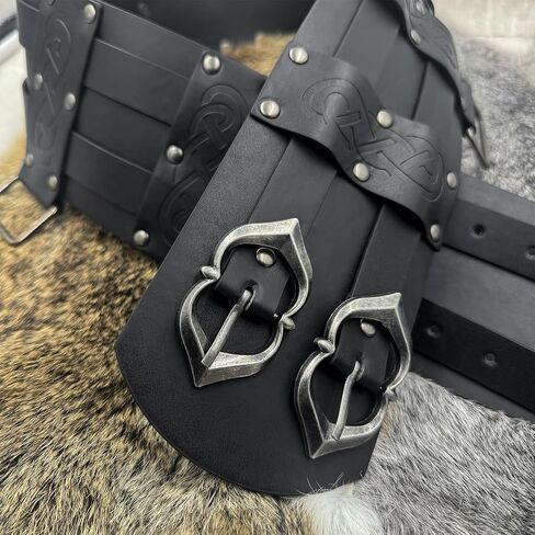 3PCs Medieval Fanny Pack Accessory Set, Renaissance Fanny Pack, Vintage Viking Wide Belt for LARP Events in Kuwait