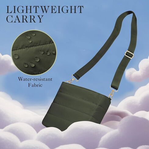 Cross Body Purses for Women Lightweight Quilted Puffer Tote Bag Casual Hobo Nylon Shoulder Handbag Travel in Kuwait