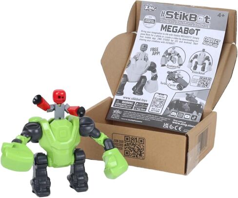 Zing Stikbot Megabots - Blue (Avalanche) Stikbot Poseable Collectible Stop Motion Action Figures and Mega Vehicles in Kuwait