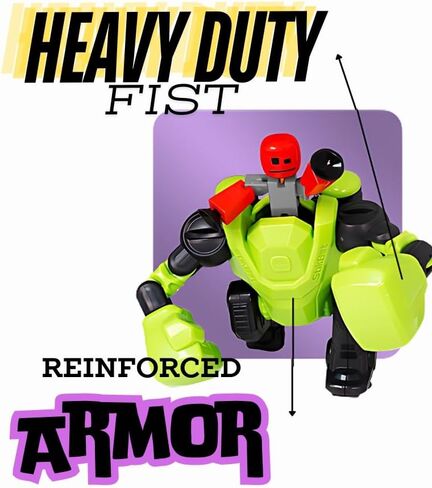 Zing Stikbot Megabots - Blue (Avalanche) Stikbot Poseable Collectible Stop Motion Action Figures and Mega Vehicles in Kuwait