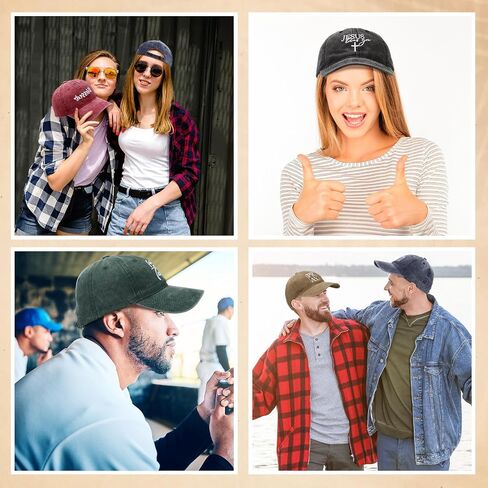 6 Pack Christian Hats for Men Women Jesus Baseball Caps Christian Gifts Washed Cotton Faith Adjustable Religious Embroidered Hats in 6 Colors for Pastor Thanksgiving Christmas in Saudi Arabia