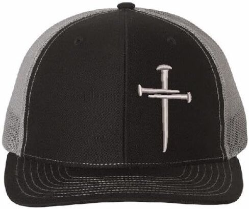 Christian Cross Baseball Cap, Religious 3 Nail Design, Typhoon CAMO HAT Jesus Christian Hat Choices mesh Back or USA Flag Brim Adjustable Hat and Free Decal. in Saudi Arabia
