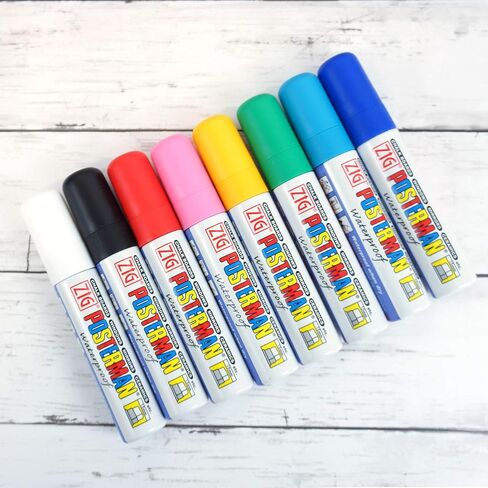 Zig Posterman Broad Tip Markers, Multicolor, 8-Pack in Kuwait