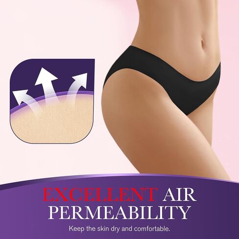 Women's Incontinence Thong Panties Washable Light Absorbency Leak Proof Underwear Bladder Control 5 Pack (2 Black-3 Beige, S) in Kuwait